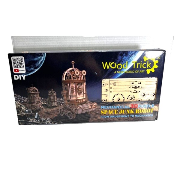Wood Trick Space Junk Robot Mechanical 3D Puzzle STEM New Hours of Entertainment - Picture 1 of 7